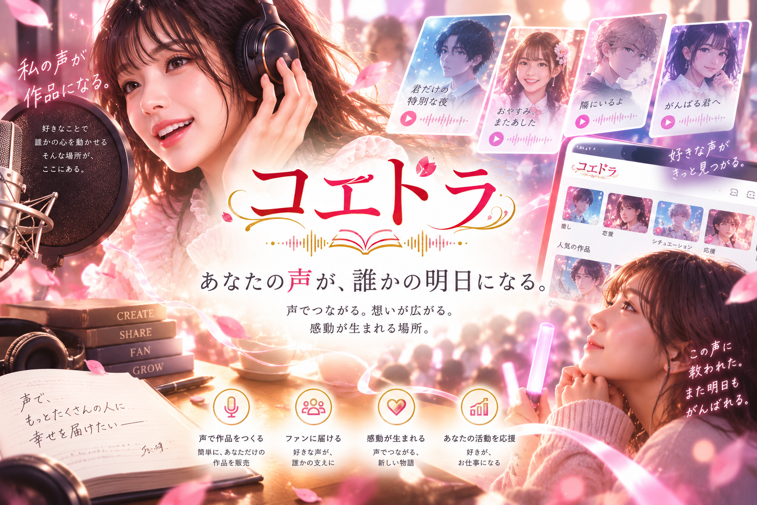 コエドラ。あなたの声が誰かの明日になる。